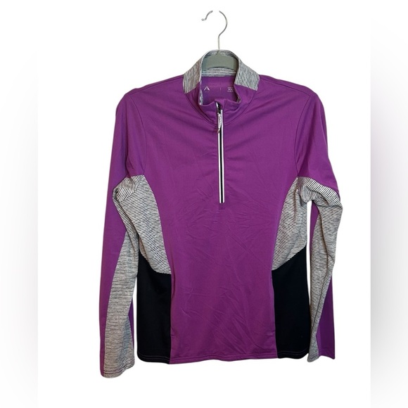 Antigua Colorblock Quarter Zip Active Top - Picture 1 of 5